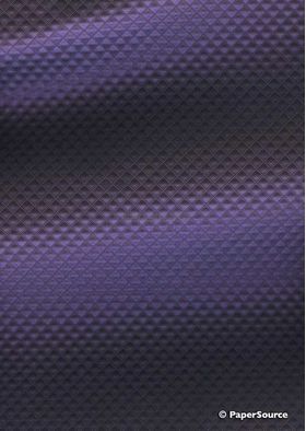 Embossed Diamond Quilt Violet Rich Purple Pearlescent A4 paper | PaperSource