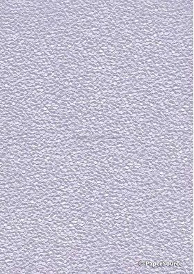 Embossed Pebble Pastel Lilac Purple Pearlescent A4 handmade recycled paper