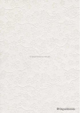 Embossed Sakura Cherry Blossom White Matte A4 Handmade, Recycled paper | PaperSource