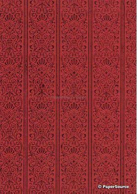 Flat Foil Eternity Border | Red Foil on Red Matte Cotton A4 handmade recycled paper | PaperSource