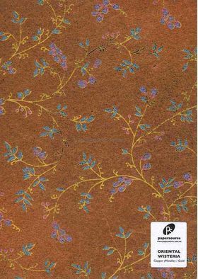 Orientals | Wisteria Copper with Gold highlights on Handmade, Recycled, Metallic A4 paper | PaperSource