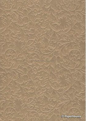 Embossed Mink Brown Brocade