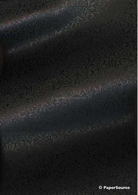 Foiled Eternity Black Foil on a Black Smooth Matte Handmade, Recycled A4 Paper | PaperSource