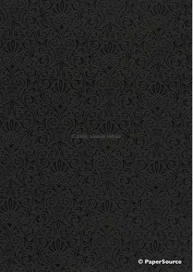 Foiled Eternity Black Foil on a Black Smooth Matte Handmade, Recycled A4 Paper | PaperSource