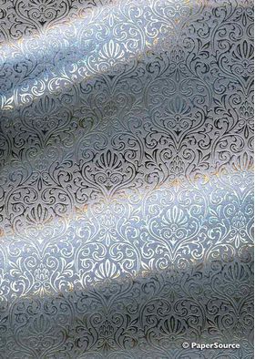 Foiled Eternity Silver Foil on Silver Smooth Metallic Pearlescent Handmade, Recycled A4 Paper | PaperSource