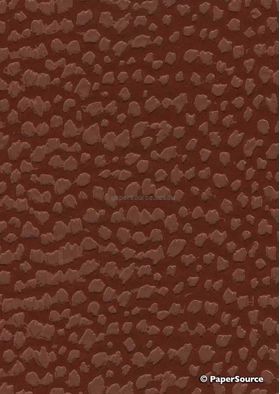 Leather Cheetah Red Brown Embossed Faux Leather Handmade Recycled paper | PaperSource