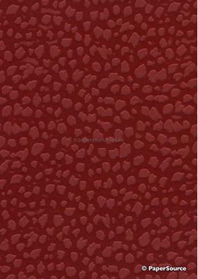 Leather Cheetah Red Embossed Faux Leather Handmade Recycled paper | PaperSource