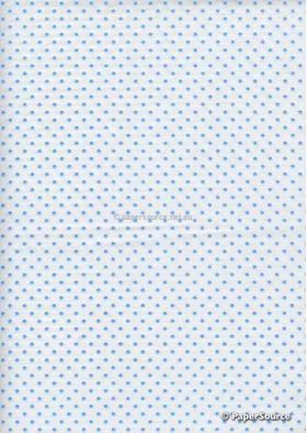 Precious Metals | Bead White with Blue Raised Pattern on Chiffon A4 | PaperSource