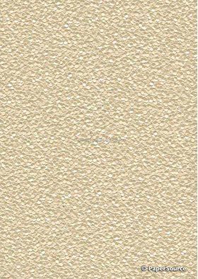 Embossed Pebble Cream Pearlescent A4 handmade recycled paper