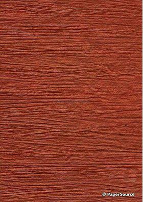 Rustic Ridge | Red B Metallic handmade with a rough bark-like texture. A recycled, A4 paper | PaperSource
