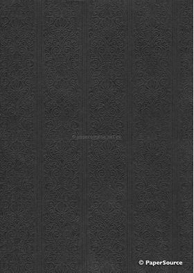 Embossed Eternity Border Black Matte A4 Handmade, Recycled paper | PaperSource
