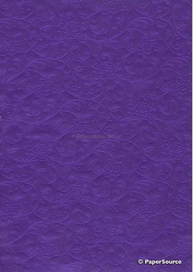 Embossed Espalier Lavender Pearlescent A4 recycled paper | PaperSource