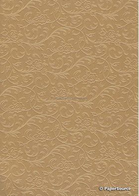 Embossed Espalier Mink Gold Pearlescent A4 handmade, recycled paper | PaperSource Embossed Espalier Mink Gold Pearlescent A4 handmade, recycled paper | PaperSource
