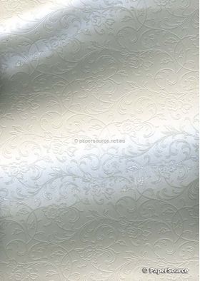 Embossed Espalier Quartz Pearlescent A4 handmade, recycled paper | PaperSource