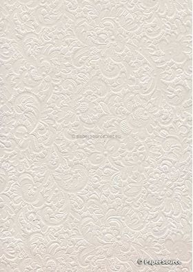Embossed Guipure Quartz Pearl Pearlescent A4 handmade, recycled paper | PaperSource