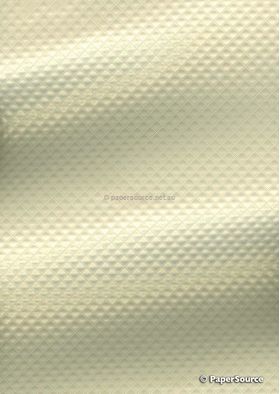 Embossed Diamond Quilt Gold Shimmer Pearlescent A4 paper | PaperSource