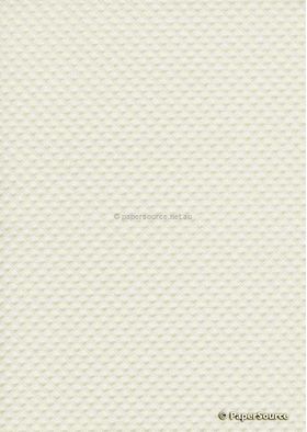 Embossed Diamond Quilt White Gold Pearlescent A4 paper | PaperSource