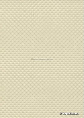 Embossed Diamond Quilt White Gold Pearlescent A4 paper | PaperSource