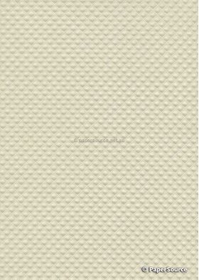 Embossed Diamond Quilt Cream Pearl Pearlescent A4 paper | PaperSource