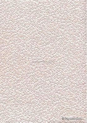 Embossed Pebble Ice Pink Pearlescent A4 handmade recycled paper