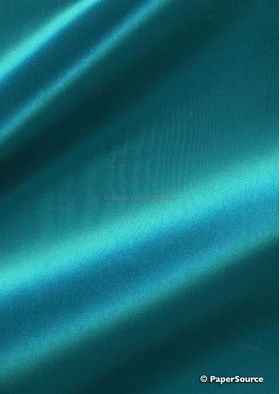 Silk Charmeuse Aqua, a fabric backed onto a 90 gsm A4 paper and embosses and prints well | PaperSource