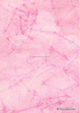 Batik Metallic | Light Pink with Silver 200gsm Handmade Recycled A4 card | PaperSource