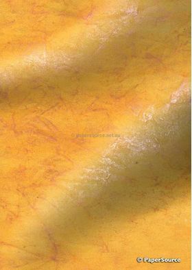 Envelope | Batik Metallic Orange Deep Yellow with Silver Handmade Recycled DL 11x22cm Envelope | PaperSource
