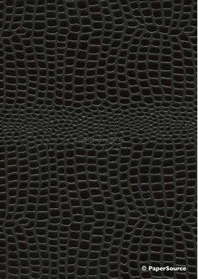 Leather Cobra Black Embossed Faux Leather Handmade Recycled paper | PaperSource