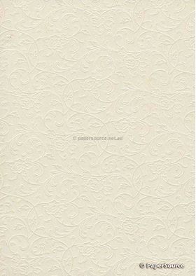 Embossed Espalier Pearl Pearlescent A4 handmade, recycled paper | PaperSource