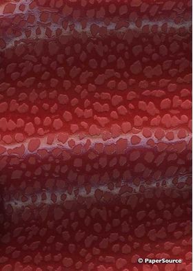 Leather Cheetah Red Embossed Faux Leather Handmade Recycled paper | PaperSource