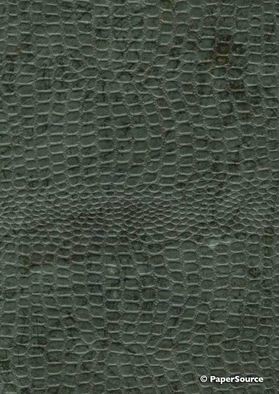 Leather Cobra Batik Forest Green No. 11 Embossed Faux Leather Handmade Recycled paper | PaperSource