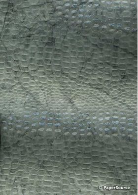 Leather Cobra Batik Sage Green No. 13 Embossed Faux Leather Handmade Recycled paper | PaperSource