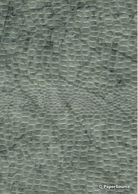 Leather Cobra Batik Sage Green No. 13 Embossed Faux Leather Handmade Recycled paper | PaperSource