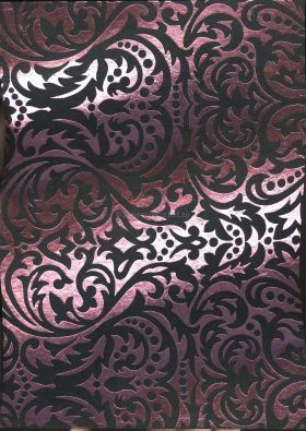 Flat Foil Picasso | Pink Foil on Black Matte Cotton handmade recycled A4 paper-curled | PaperSource