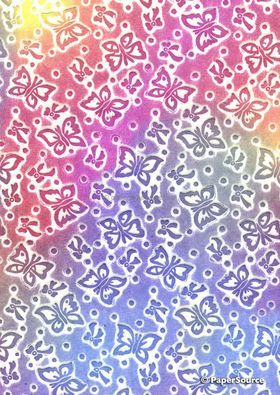 Embossed Rainbow Butterfly Letterpress