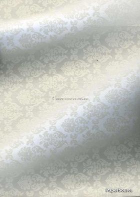 Patterned | Enchantment Designer paper White print on Quartz Pearlescent, 120gsm paper | PaperSource