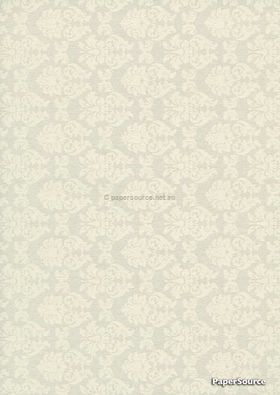 Patterned | Enchantment Designer paper White print on Quartz Pearlescent, 120gsm paper | PaperSource