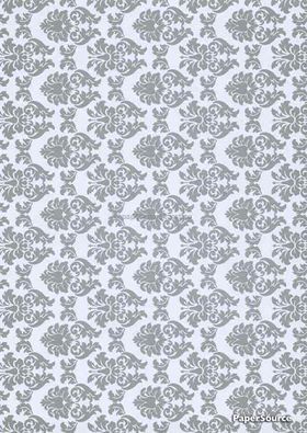 Patterned | Enchantment Designer paper Silver print on White, 120gsm paper | PaperSource