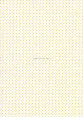 Patterned | Polka Dots Designer paper Buttercup Yellow print on Stardream Crystal Pearlescent, 120gsm paper | PaperSource