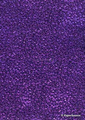 Embossed Foil Pebble Purple Foil on Purple Matte Cotton A4 handmade recycled paper