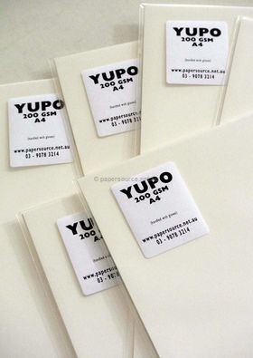 Yupo | White 200gsm waterproof, synthetic paper that remains flat when used for alcohol blending and marbling. Remains flat when used with wet media | PaperSource