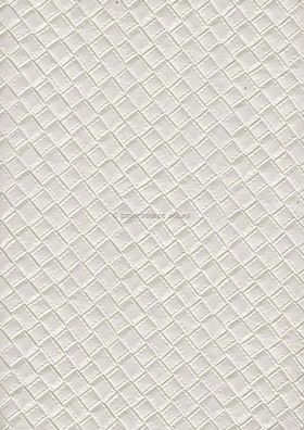 Embossed Off White Matte Leatherette A4 handmade paper