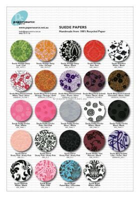 Flocked Suede Assorted Patterns and Colours - Clearance pack, Handmade Recycled paper | PaperSource