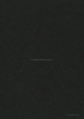 Embossed Leathercraft Black Matte A4 270gsm Card | PaperSource