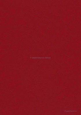 Embossed Leathercraft Red Matte A4 270gsm Laser Printable Card | PaperSource