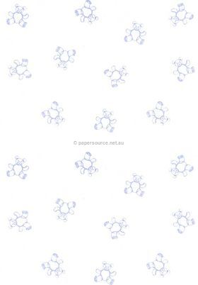 Vellum Patterned | Teddy, a blue pattern on Transparent A4 112gsm paper. Also known as Trace, Translucent or Tracing paper, Parchment or Pergamano. | PaperSource