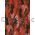 Japanese Chiyogami A4 Yuzen paper with red and black clouds outlined in gold | PaperSource