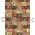 Chiyogami | Floral 15 Japanese handmade, screen printed floral paper in brown, green and beige tones in a patchwork style pattern with gold outlines | PaperSource