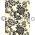 Suede Peony | Black Floral Flocking on Ivory Matte Cotton Handmade, Recycled A4 Paper | PaperSource