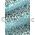 Foil Turquoise on White Brocade